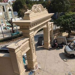 玉林 黄金麻荔枝面花岗岩别墅门楼