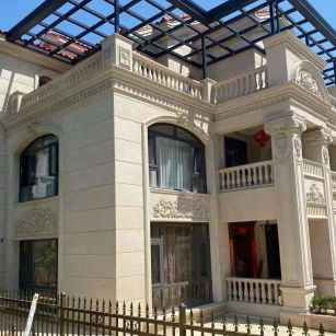 玉林 黄金麻花岗岩荔枝面别墅外墙干挂