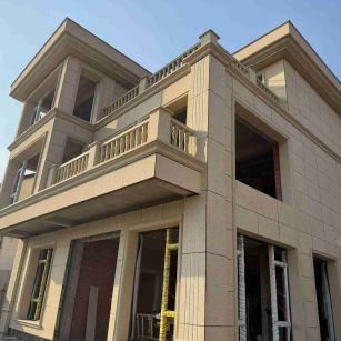 玉林 黄金麻花岗岩石材荔枝面外墙干挂效果展示