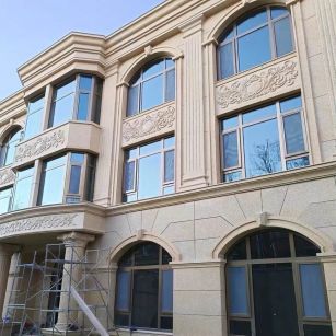 玉林 黄金麻花岗岩别墅外墙干挂