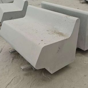 玉林 芝麻白花岗岩异形坐凳，石凳