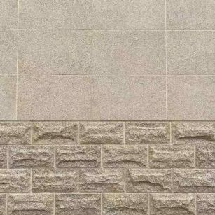 玉林 黄金麻自然面蘑菇石配荔枝面干挂