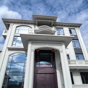 玉林白麻别墅外墙干挂石材效果示例