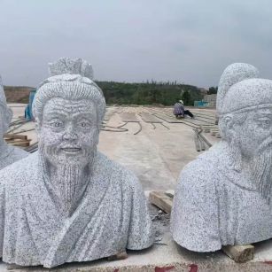 玉林 白麻花岗岩石材人物立体雕刻