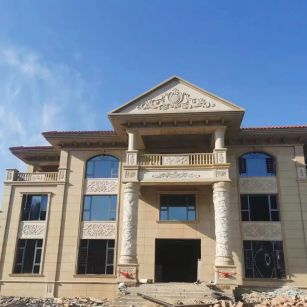 玉林 黄金麻花岗岩别墅外墙干挂