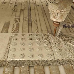 玉林 芝麻白花岗岩石材盲人石、盲道石、盲点石