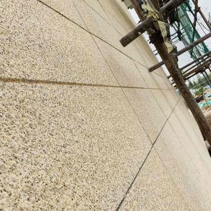 玉林 黄金麻花岗岩荔枝面外墙干挂石材效果示例