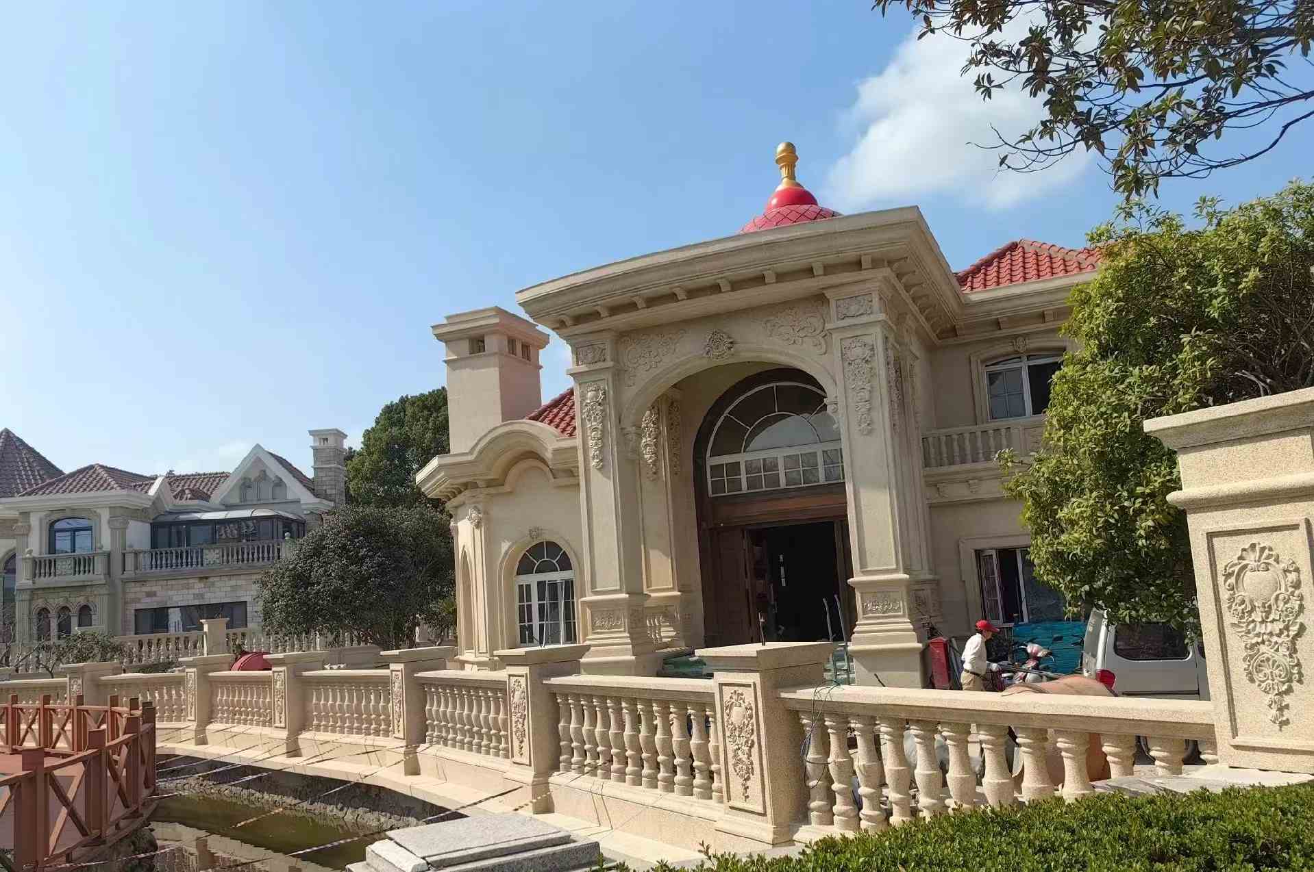 玉林 黄金麻花岗岩欧式别墅