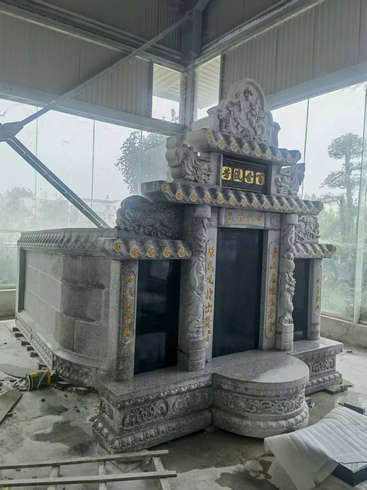 玉林 芝麻白墓碑效果展示图