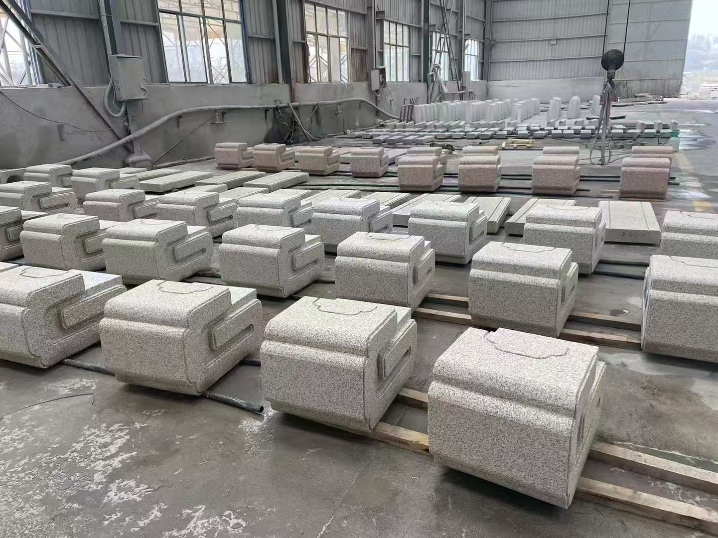 玉林 白麻花岗岩异形加工-石凳，坐凳